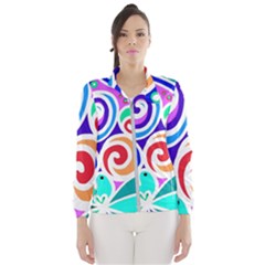 Crazy Pop Art - Doodle Circles   Women s Windbreaker