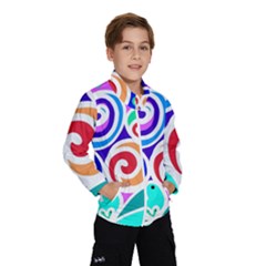 Crazy Pop Art - Doodle Circles   Kids  Windbreaker