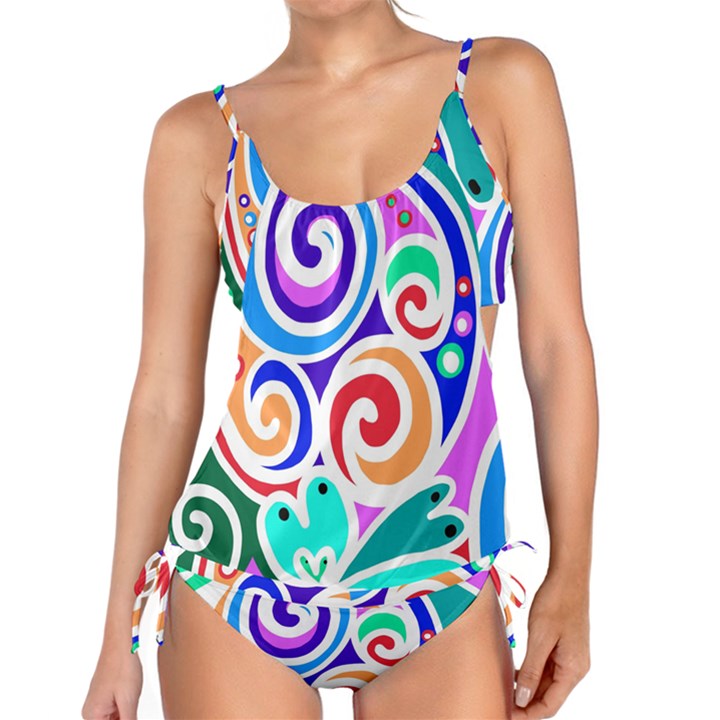 Crazy Pop Art - Doodle Circles   Tankini Set