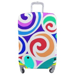 Crazy Pop Art - Doodle Circles   Luggage Cover (medium) by ConteMonfrey