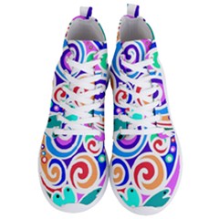 Crazy Pop Art - Doodle Circles   Men s Lightweight High Top Sneakers by ConteMonfrey