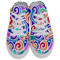 Crazy Pop Art - Doodle Circles   Half Slippers by ConteMonfrey