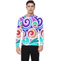 Crazy Pop Art - Doodle Circles   Men s Long Sleeve Rash Guard View1