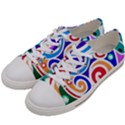 Crazy Pop Art - Doodle Circles   Men s Low Top Canvas Sneakers View2