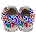 Crazy Pop Art - Doodle Circles   Men s Low Top Canvas Sneakers View4