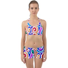 Crazy Pop Art - Doodle Circles   Back Web Gym Set by ConteMonfrey