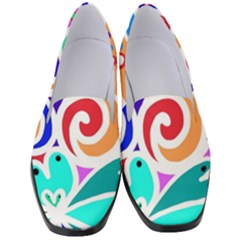 Crazy Pop Art - Doodle Circles   Women s Classic Loafer Heels by ConteMonfrey