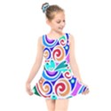 Crazy Pop Art - Doodle Circles   Kids  Skater Dress Swimsuit View1