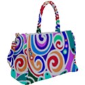 Crazy Pop Art - Doodle Circles   Duffel Travel Bag View2