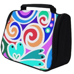 Crazy Pop Art - Doodle Circles   Full Print Travel Pouch (big) by ConteMonfrey