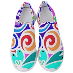 Crazy Pop Art - Doodle Circles   Men s Slip On Sneakers by ConteMonfrey