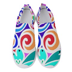 Crazy Pop Art - Doodle Circles   Women s Slip On Sneakers by ConteMonfrey