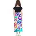 Crazy Pop Art - Doodle Circles   Kids  Flared Maxi Skirt View2