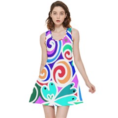 Crazy Pop Art - Doodle Circles   Inside Out Reversible Sleeveless Dress by ConteMonfrey