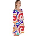 Crazy Pop Art - Doodle Circles   Velour Kimono Dress View3