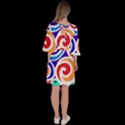 Crazy Pop Art - Doodle Circles   Velour Kimono Dress View4