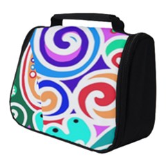 Crazy Pop Art - Doodle Circles   Full Print Travel Pouch (small) by ConteMonfrey