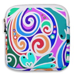 Crazy Pop Art - Doodle Circles   Mini Square Pouch by ConteMonfrey