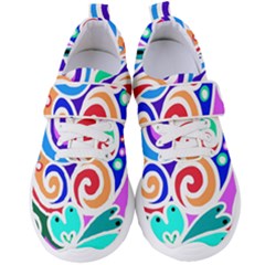 Crazy Pop Art - Doodle Circles   Women s Velcro Strap Shoes by ConteMonfrey