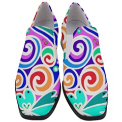 Crazy Pop Art - Doodle Circles   Women Slip On Heel Loafers by ConteMonfrey