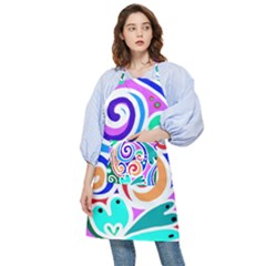 Crazy Pop Art - Doodle Circles   Pocket Apron by ConteMonfrey