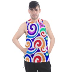 Crazy Pop Art - Doodle Circles   Men s Sleeveless Hoodie