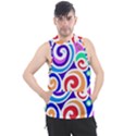 Crazy Pop Art - Doodle Circles   Men s Sleeveless Hoodie View1