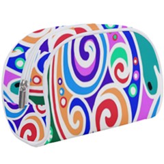 Crazy Pop Art - Doodle Circles   Make Up Case (large) by ConteMonfrey