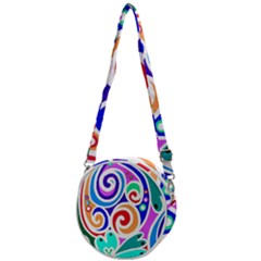 Crazy Pop Art - Doodle Circles   Crossbody Circle Bag by ConteMonfrey