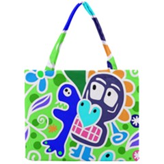 Crazy Pop Art - Doodle Skulls  Mini Tote Bag by ConteMonfrey