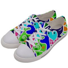 Crazy Pop Art - Doodle Skulls  Men s Low Top Canvas Sneakers by ConteMonfrey