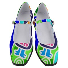 Crazy Pop Art - Doodle Skulls  Women s Mary Jane Shoes by ConteMonfrey