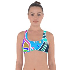 Crazy Pop Art - Doodle Hearts   Got No Strings Sports Bra by ConteMonfrey