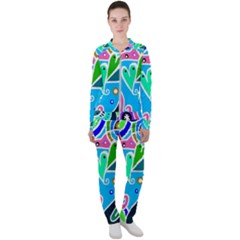 Crazy Pop Art - Doodle Hearts   Casual Jacket And Pants Set by ConteMonfrey