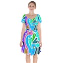 Crazy Pop Art - Doodle Hearts   Short Sleeve Bardot Dress View1