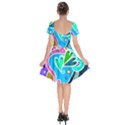 Crazy Pop Art - Doodle Hearts   Short Sleeve Bardot Dress View2