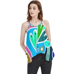 Crazy Pop Art - Doodle Hearts   Flowy Camisole Tank Top by ConteMonfrey