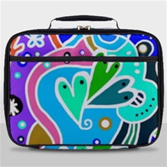 Crazy Pop Art - Doodle Hearts   Full Print Lunch Bag by ConteMonfrey