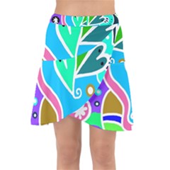 Crazy Pop Art - Doodle Hearts   Wrap Front Skirt by ConteMonfrey