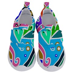 Crazy Pop Art - Doodle Hearts   Kids  Velcro No Lace Shoes by ConteMonfrey