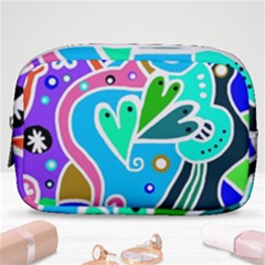 Crazy Pop Art - Doodle Hearts   Make Up Pouch (small) by ConteMonfrey