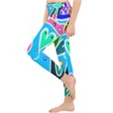 Crazy Pop Art - Doodle Hearts   Lightweight Velour Classic Yoga Leggings View3