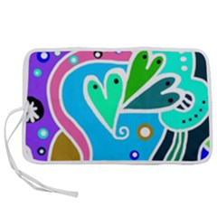 Crazy Pop Art - Doodle Hearts   Pen Storage Case (m) by ConteMonfrey