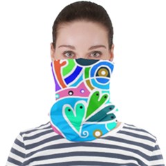 Crazy Pop Art - Doodle Hearts   Face Seamless Bandana (adult) by ConteMonfrey