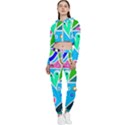 Crazy Pop Art - Doodle Hearts   Cropped Zip Up Lounge Set View1