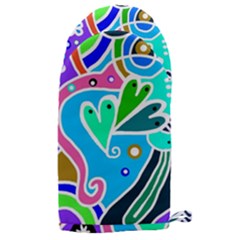 Crazy Pop Art - Doodle Hearts   Microwave Oven Glove