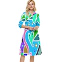 Crazy Pop Art - Doodle Hearts   Classy Knee Length Dress View1