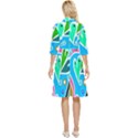 Crazy Pop Art - Doodle Hearts   Classy Knee Length Dress View4