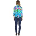 Crazy Pop Art - Doodle Hearts   Women s One-Button 3/4 Sleeve Short Jacket View4