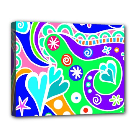 Crazy Pop Art - Doodle Lover   Deluxe Canvas 20  X 16  (stretched) by ConteMonfrey